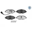 Jeu de 4 plaquettes de frein avant MEYLE 025 256 8320/PD - Visuel 1