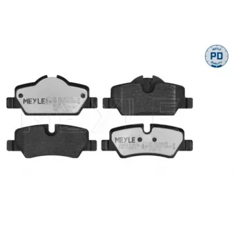 Jeu de 4 plaquettes de frein arrière MEYLE 025 259 8016/PD
