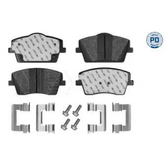 Jeu de 4 plaquettes de frein avant MEYLE 025 261 2618/PD