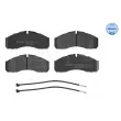 Jeu de 4 plaquettes de frein avant MEYLE 025 291 6020/W - Visuel 1
