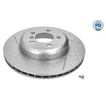 Jeu de 2 disques de frein arrière MEYLE 315 523 0061/PD