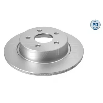 Jeu de 2 disques de frein arrière MEYLE 715 523 0039/PD