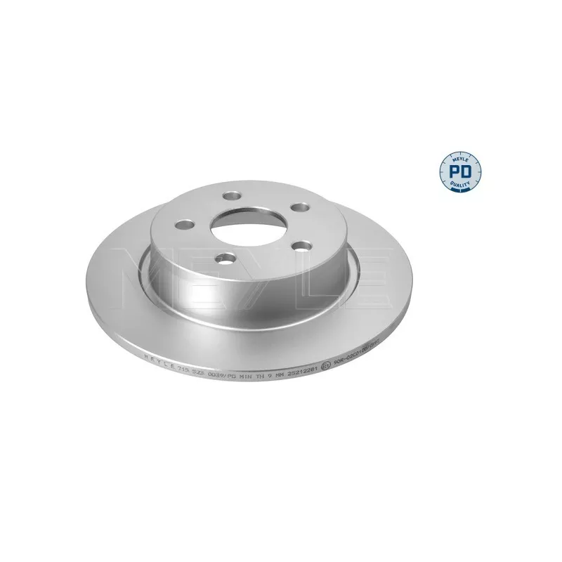Jeu de 2 disques de frein arrière MEYLE 715 523 0039/PD