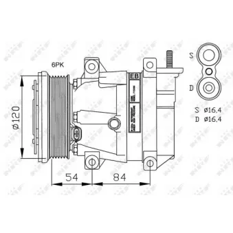 Compresseur, climatisation NRF 32484G