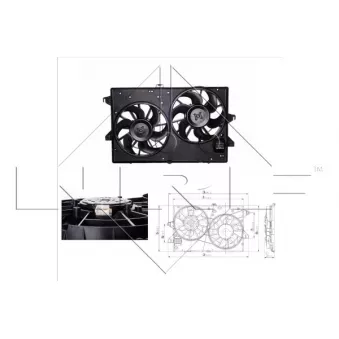 Ventilateur, refroidissement du moteur NRF 47000
