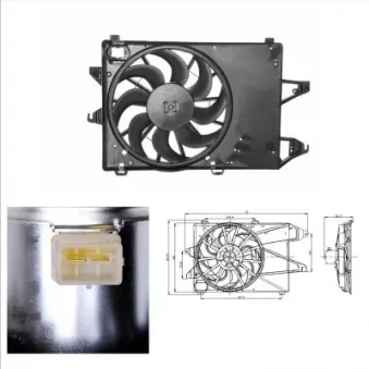 Ventilateur, refroidissement du moteur NRF 47002