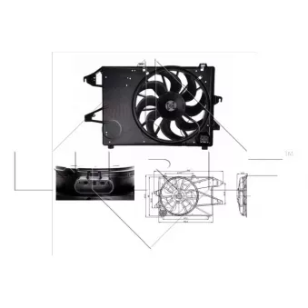 Ventilateur, refroidissement du moteur NRF 47004