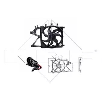 Ventilateur, refroidissement du moteur NRF 47012