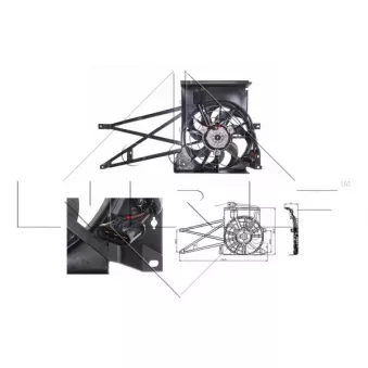 Ventilateur, refroidissement du moteur NRF 47013