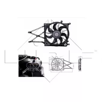 Ventilateur, refroidissement du moteur NRF 47015