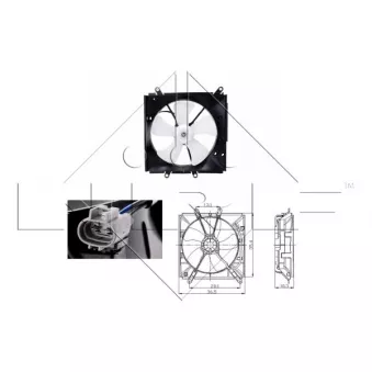 Ventilateur, refroidissement du moteur NRF 47016