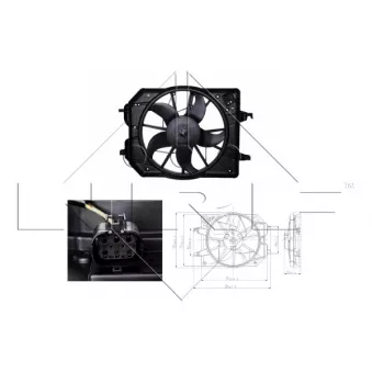 Ventilateur, refroidissement du moteur NRF 47021