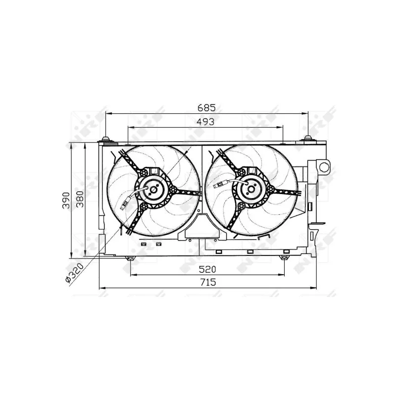 Ventilateur, refroidissement du moteur NRF 47030
