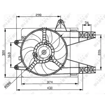 Ventilateur, refroidissement du moteur NRF 47038