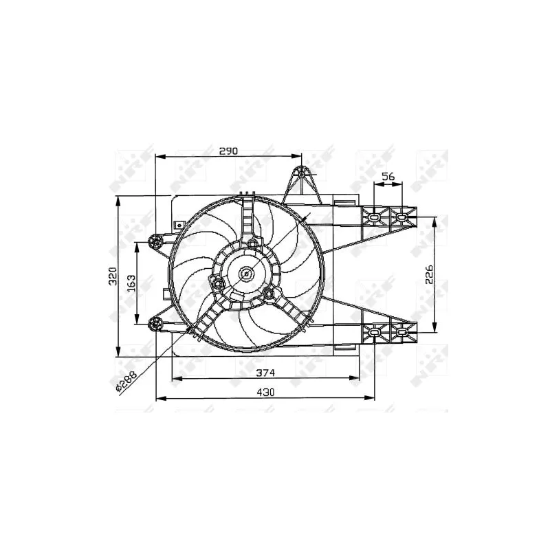 Ventilateur, refroidissement du moteur NRF 47038