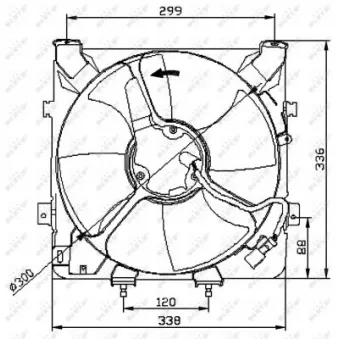 Ventilateur, refroidissement du moteur NRF 47041