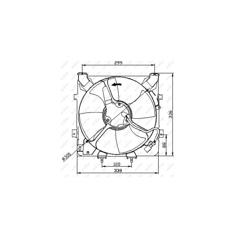 Ventilateur, refroidissement du moteur NRF 47041