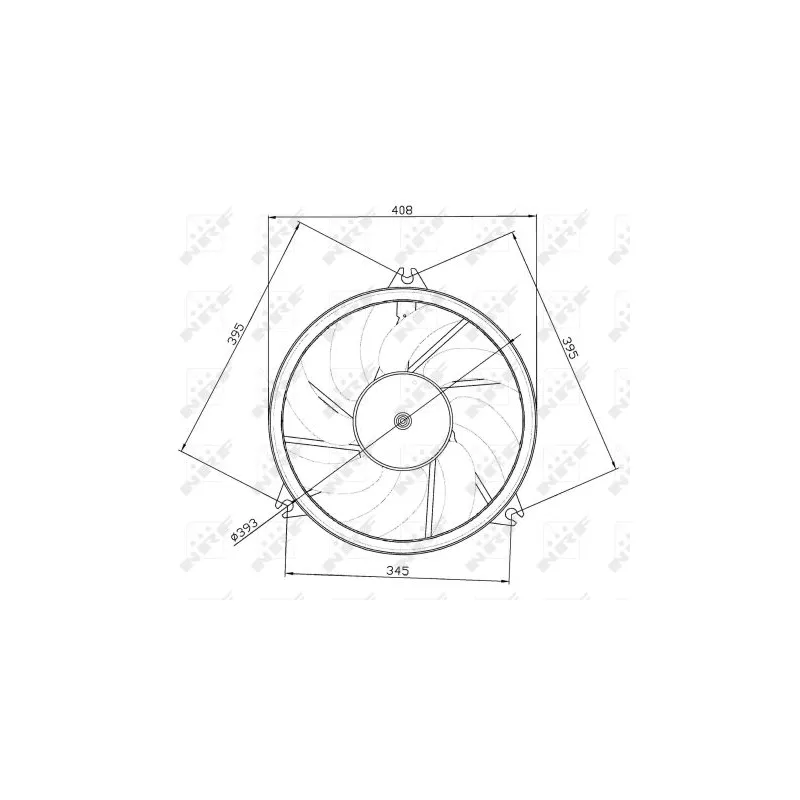 Ventilateur, refroidissement du moteur NRF 47049