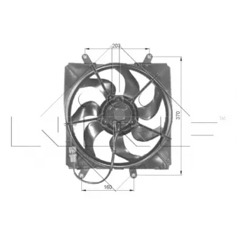 Ventilateur, refroidissement du moteur NRF 47054