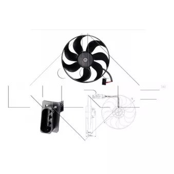 Ventilateur, refroidissement du moteur NRF 47204