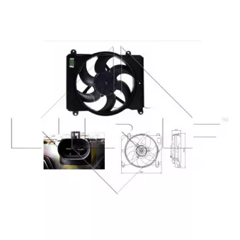 Ventilateur, refroidissement du moteur NRF 47255
