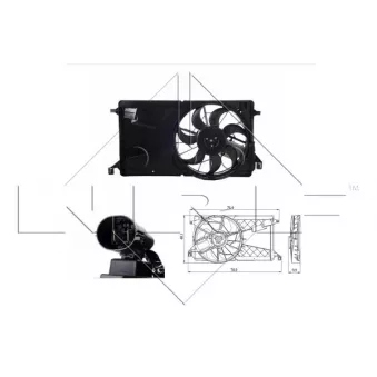 Ventilateur, refroidissement du moteur NRF 47291
