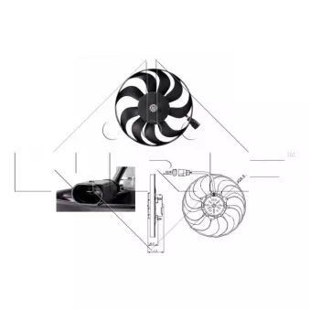 Ventilateur, refroidissement du moteur NRF 47381