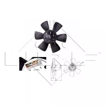 Ventilateur, refroidissement du moteur NRF 47391