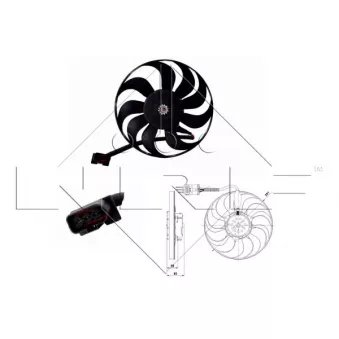 Ventilateur, refroidissement du moteur NRF 47392