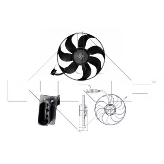 Ventilateur, refroidissement du moteur NRF 47393