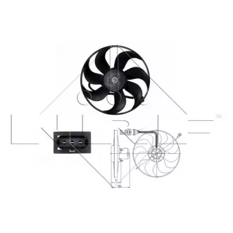 Ventilateur, refroidissement du moteur NRF 47397