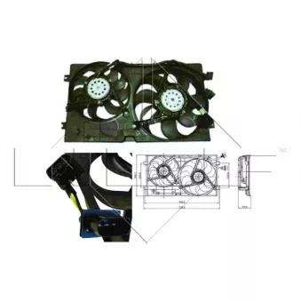 Ventilateur, refroidissement du moteur NRF 47403