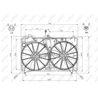 Ventilateur, refroidissement du moteur NRF