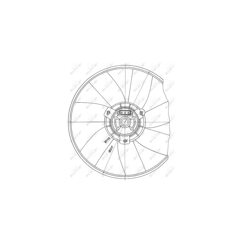 Ventilateur, refroidissement du moteur NRF 47660