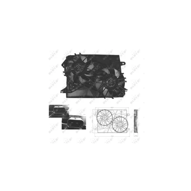 Ventilateur, refroidissement du moteur NRF 47674