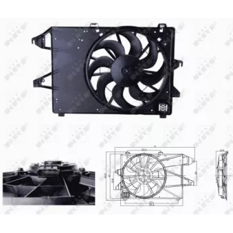 Ventilateur, refroidissement du moteur NRF 47679