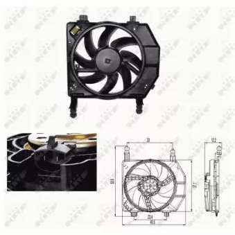 Ventilateur, refroidissement du moteur NRF 47681