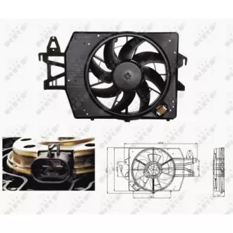 Ventilateur, refroidissement du moteur NRF 47682