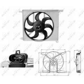 Ventilateur, refroidissement du moteur NRF 47686