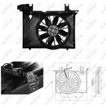 Ventilateur, refroidissement du moteur NRF 47703
