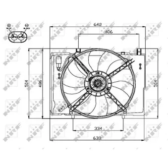 Ventilateur, refroidissement du moteur NRF 47741