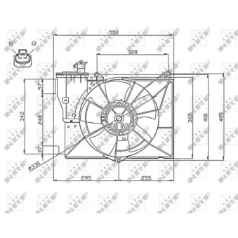 Ventilateur, refroidissement du moteur NRF 47746