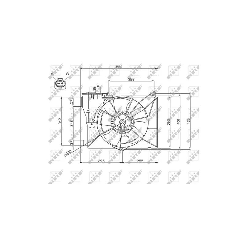 Ventilateur, refroidissement du moteur NRF 47746