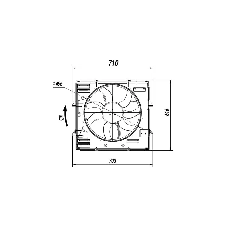 Ventilateur, refroidissement du moteur NRF 47921