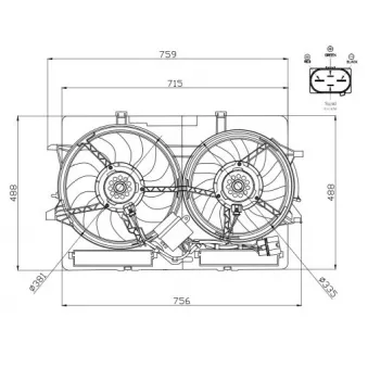 Ventilateur, refroidissement du moteur NRF 47938