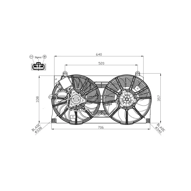 Ventilateur, refroidissement du moteur NRF 47940