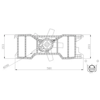 Ventilateur, refroidissement du moteur NRF 47944