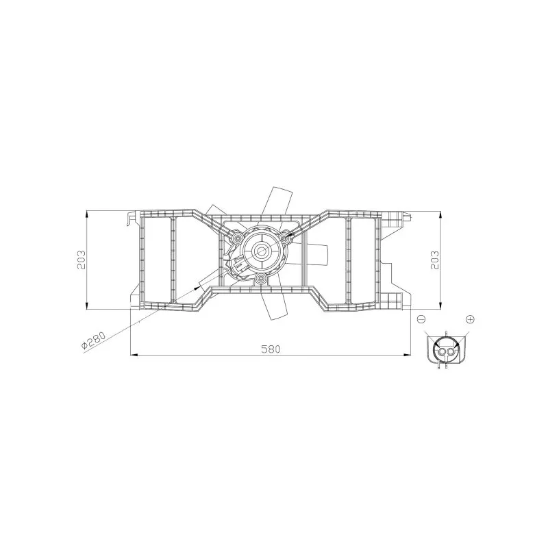 Ventilateur, refroidissement du moteur NRF 47944