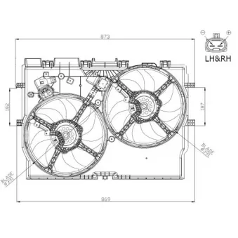 Ventilateur, refroidissement du moteur NRF 47945