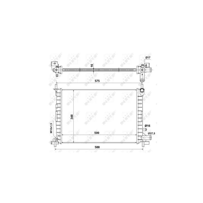 Radiateur, refroidissement du moteur NRF 50130A